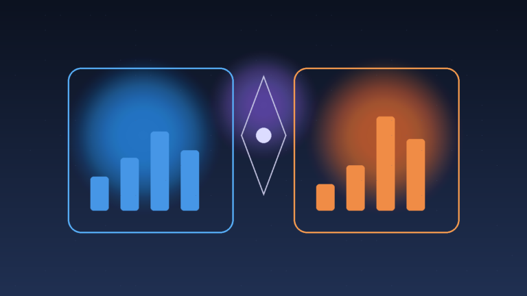 두 코딩 도구의 요금과 사용량을 추상적으로 비교한 일러스트